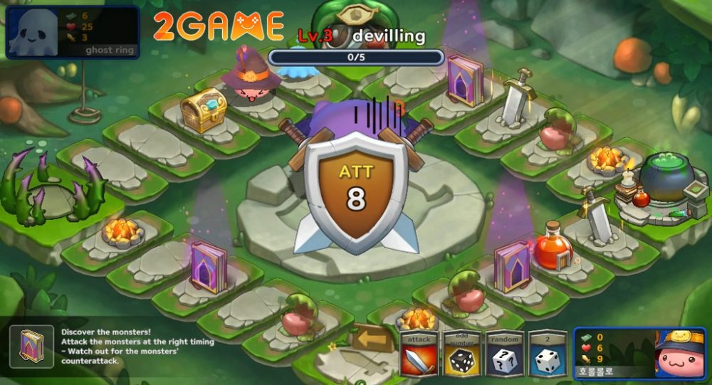 Săn boss trong các hoạt động PvE của game Ragmon Dice Adventure