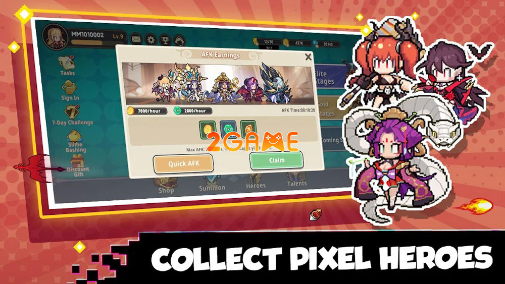 Dàn nhân vật của game Retro Rush Dàn nhân vật của game Retro Rush