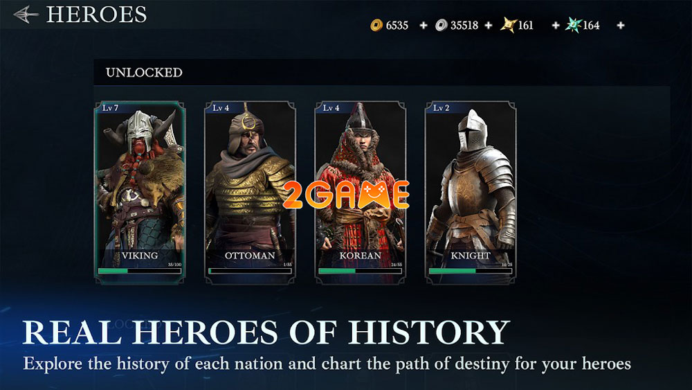 Dàn nhân vật đa dạng của game Rise of Battlefield: For Honor