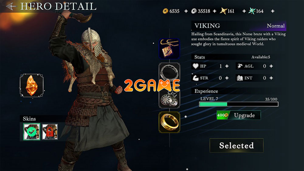 Chỉ số nhân vật trong game hành động Rise of Battlefield: For Honor