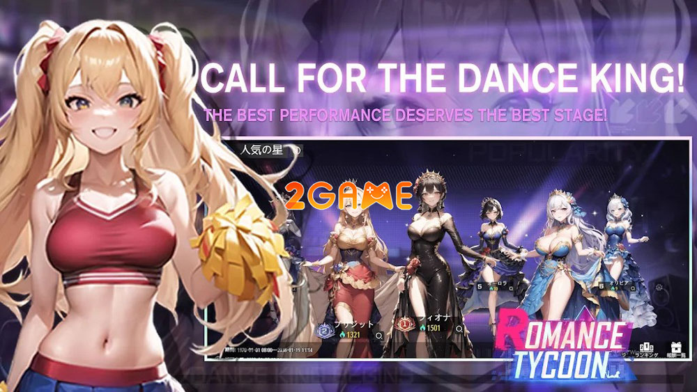 Dàn nhân vật của game Romance Tycoon Dàn nhân vật của game Romance Tycoon