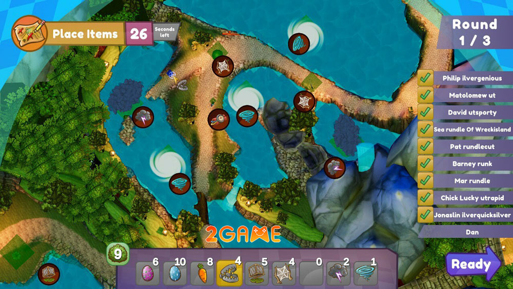 Bản đồ trong game đua xe Running Fable