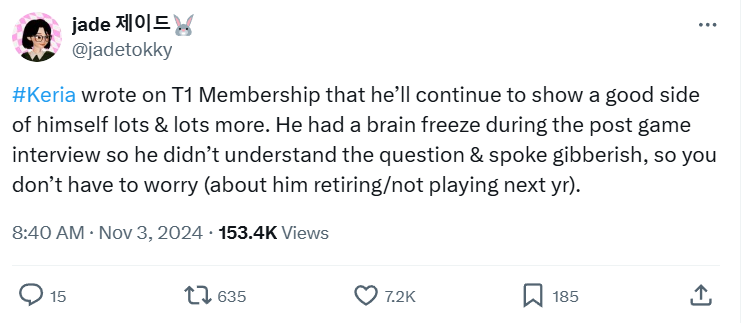 LMHT: Làm rõ tin đồn T1 Keria có thể giải nghệ sau CKTG 2024 screenshot 1 1