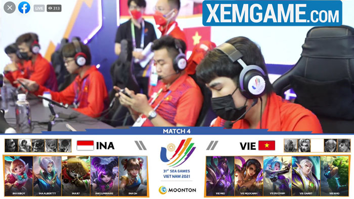 sea-games-31-mobile-legends-ngay-dau-1 SEA Games 31 ngày đầu tiên: Mobile Legends: Bang Bang VNG Việt Nam cầm hòa đối thủ duyên nợ sea games 31 mobile legends ngay dau 1