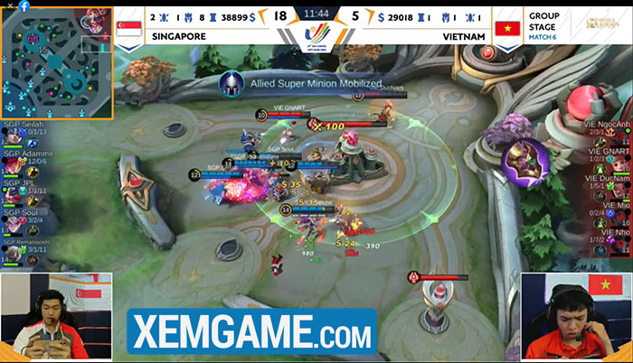 sea-games-31-mobile-legends-ngay-dau-3 SEA Games 31 ngày đầu tiên: Mobile Legends: Bang Bang VNG Việt Nam cầm hòa đối thủ duyên nợ sea games 31 mobile legends ngay dau 3