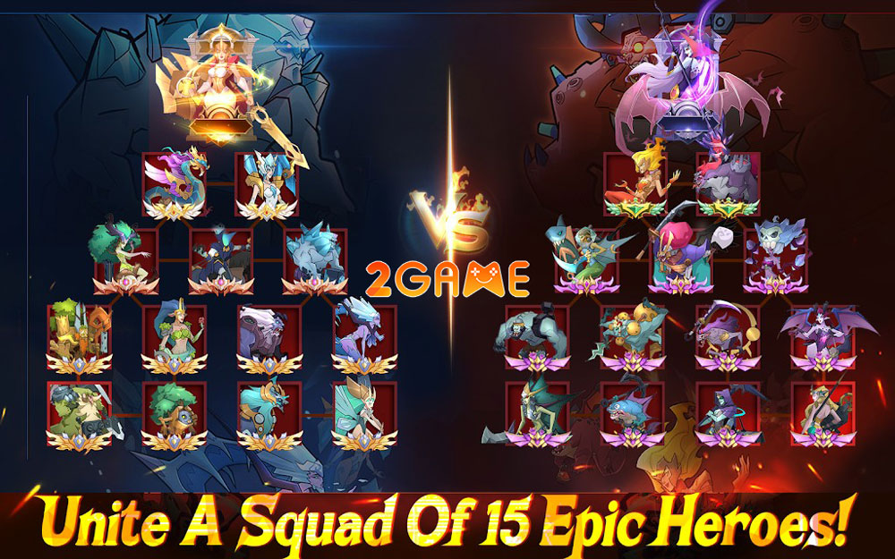 Đội hình trong game nhập vai Shadow Soul: RPG Dungeon Raid