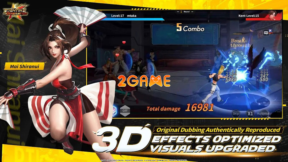 Đồ họa 3D đỉnh cao của game thẻ tướng SNK: Fighting Masters Đồ họa 3D đỉnh cao của game thẻ tướng SNK: Fighting Masters