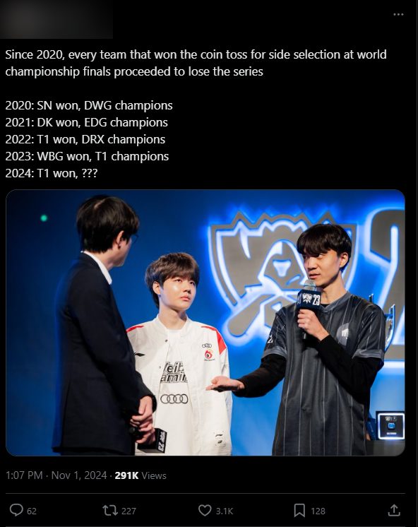 Từ CKTG 2020 đến trước trận chung kết CKTG 2024 thì đội nào thắng tung đồng xu đều bại trận Từ CKTG 2020 đến trước trận chung kết CKTG 2024 thì đội nào thắng tung đồng xu đều bại trận