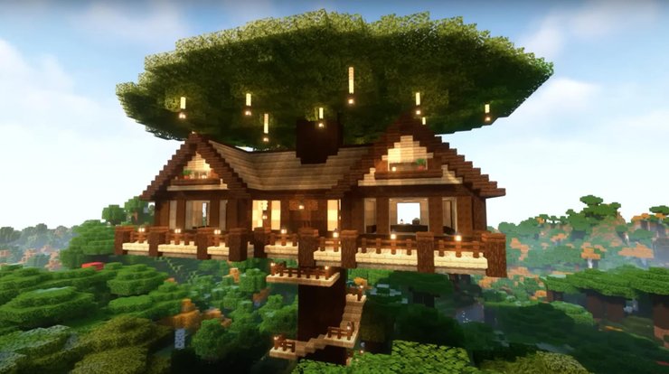 Top những ngôi nhà trên cây hoành tráng nhất để xây dựng trong Minecraft 2024- P2 t9