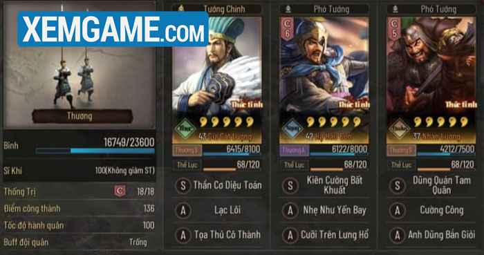Những đội hình tướng được cộng đồng Tam Quốc Chí: Chiến Lược tích cực chia sẻ? tam quoc chi chien luoc 24 2 6