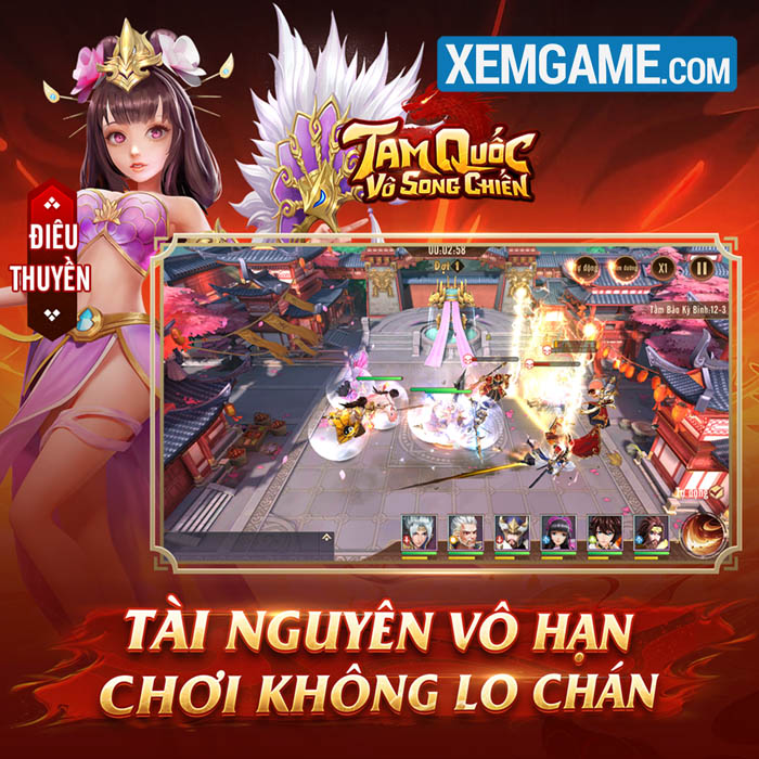 Có gì trong Tam Quốc Vô Song Chiến: game 3Q chiến thuật hấp dẫn sắp ra mắt tam quoc vo song chien gioi thieu game 3