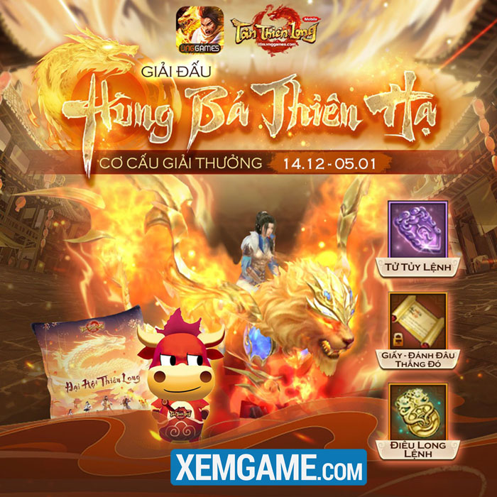 Hùng Bá Thiên Hạ - giải đấu Bang Hội hàng đầu sắp diễn ra của Tân Thiên Long Mobile