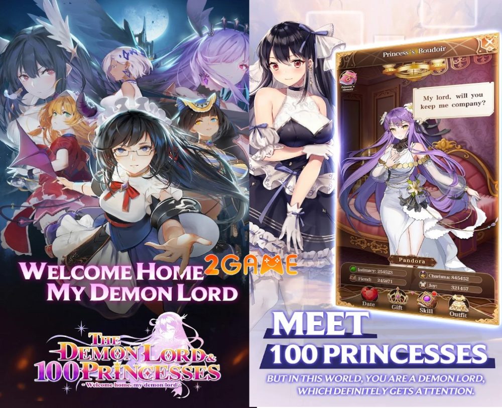 Gặp gỡ và chinh phục hàng trăm cô công chúa xinh đẹp trong game The Demon Lord & 100 Princesses