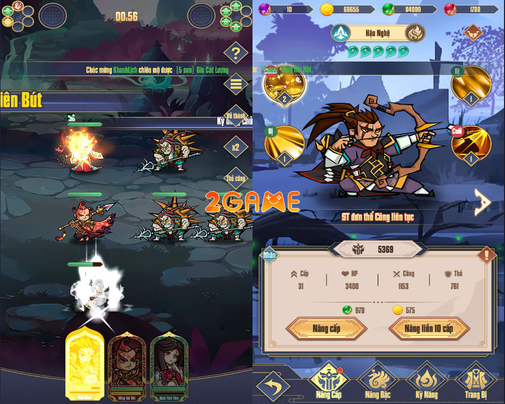 Gameplay quen thuộc của game Thiên Đình Ta Vô Địch Gameplay quen thuộc của game Thiên Đình Ta Vô Địch