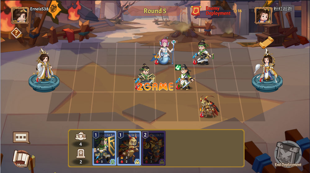 Giao diện game đấu bài Three Kingdoms Clash