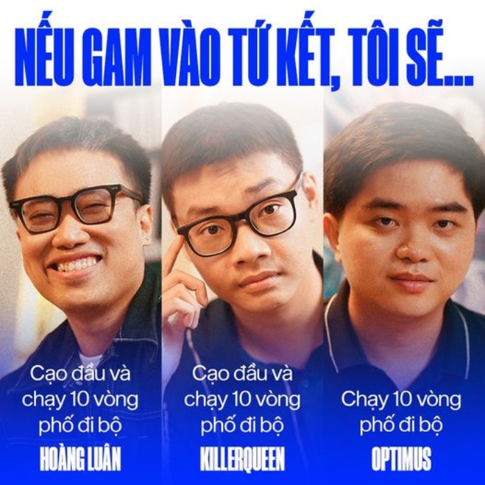 thu-thach-gam-tu-ket BLV Hoàng Luân, Optimus,… đặt ra thử thách nếu GAM vào Tứ kết, nhiều fan VCS cùng hưởng ứng thu thach gam tu ket