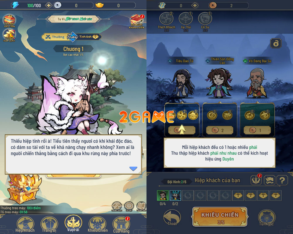 Các nhân vật trong game roguelike Tiểu Bảo Đừng Chạy