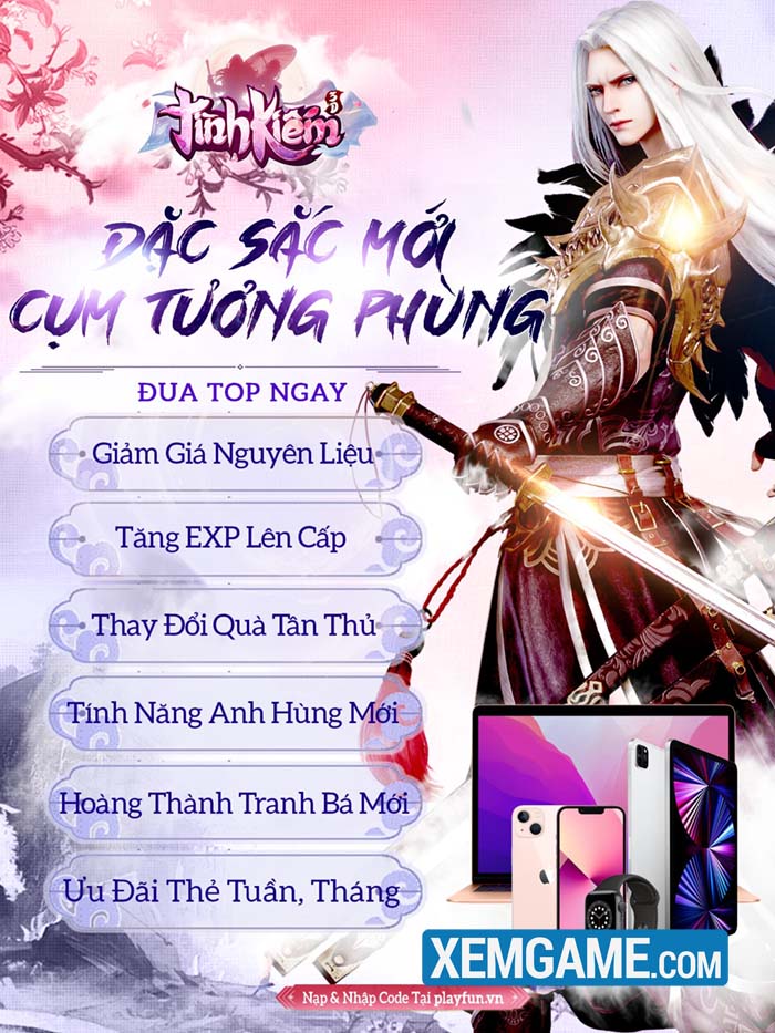 Cơ hội cho những anh hùng tìm lại “ánh hào quang” tại Cụm Tương Phùng mới của Tình Kiếm 3D tinh kiem 3d qua tuong phung dua top 3