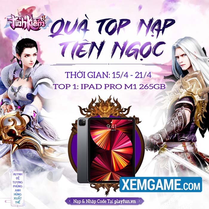 Cơ hội cho những anh hùng tìm lại “ánh hào quang” tại Cụm Tương Phùng mới của Tình Kiếm 3D tinh kiem 3d qua tuong phung dua top 7