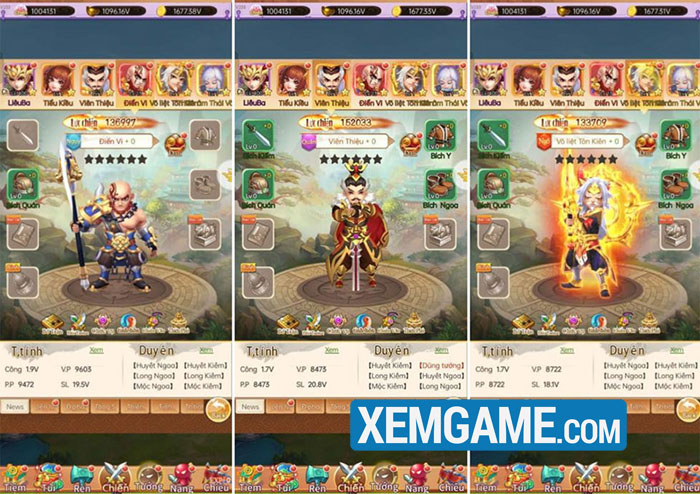 Tướng & trang bị thể hiện lối chơi cực chất của Cực Loạn 3Q tinhnang01