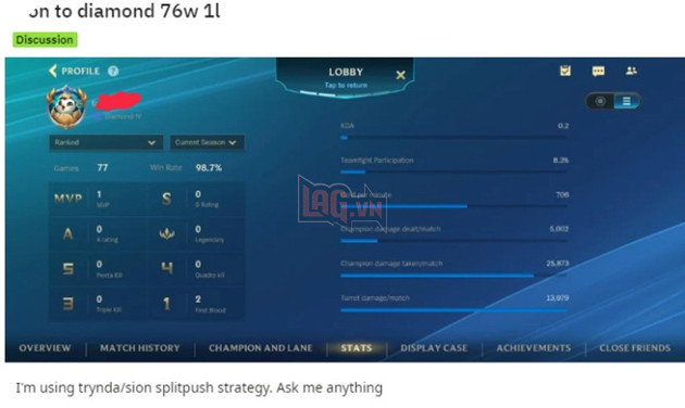 Xuất hiện game thủ Tốc Chiến sở hữu tỷ lệ thắng 100% chỉ bằng một lối chơi cực dị