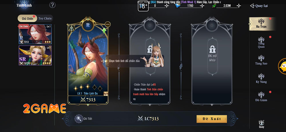 Hệ thống Tinh Linh trợ chiến trong game Chiến Địa Mobile Hệ thống Tinh Linh trợ chiến trong game Chiến Địa Mobile