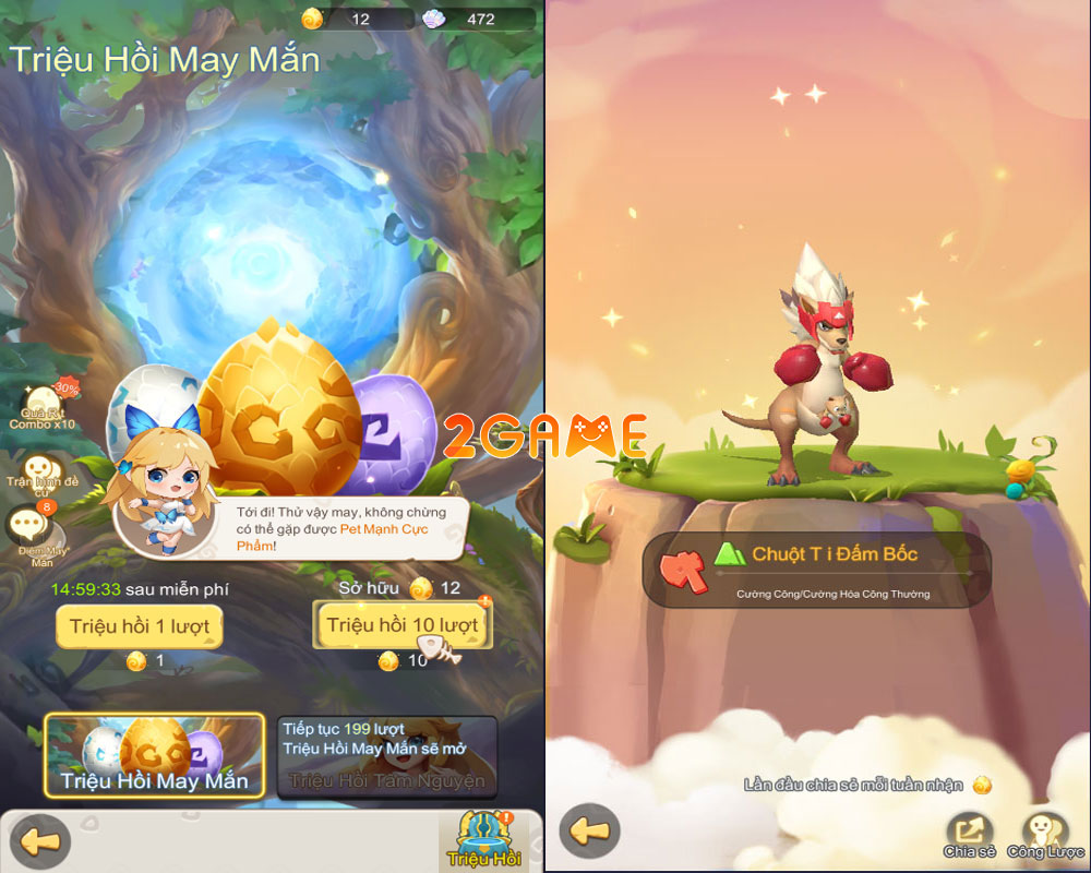 Quay gacha trong game Dragon Age: Pals Adventure