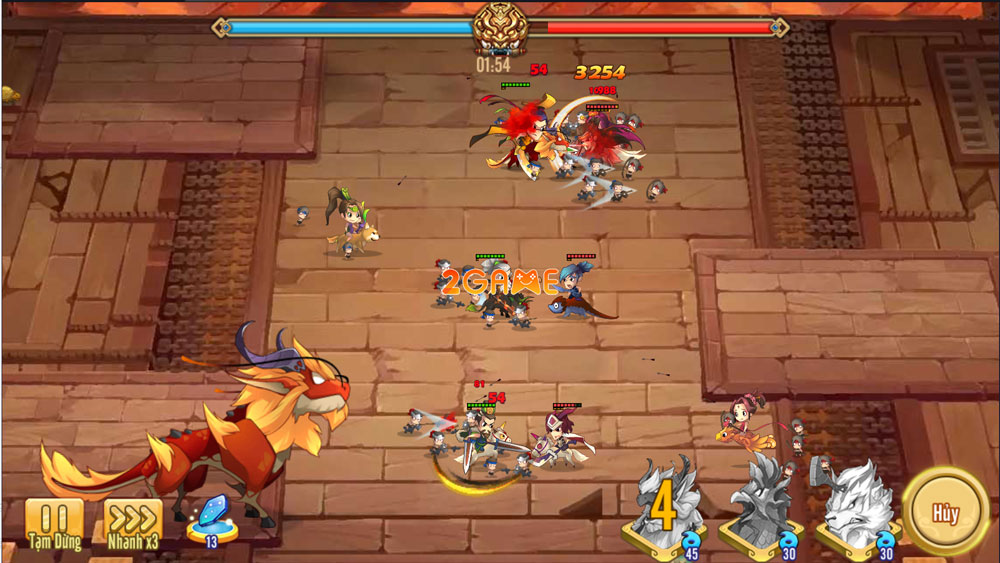 Rồng trợ chiến combat trong game Thiên Long 3Q