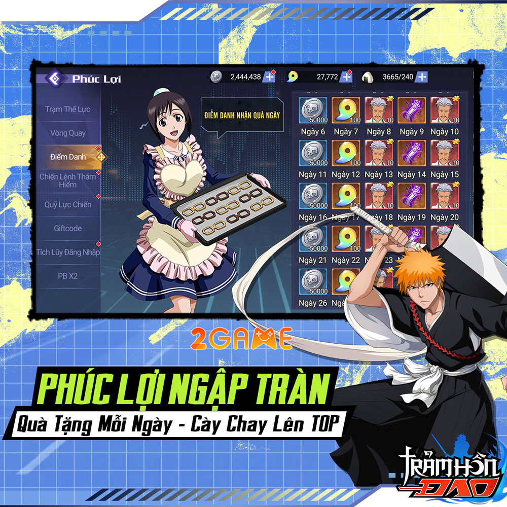 Phần thưởng dồi dào của game Trảm Hồn Đao Mobile Phần thưởng dồi dào của game Trảm Hồn Đao Mobile