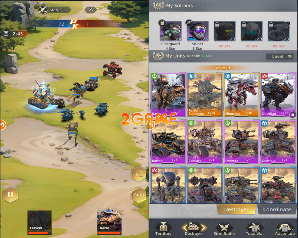 Những cỗ máy của game Transdinos: Jurassic Mecha War