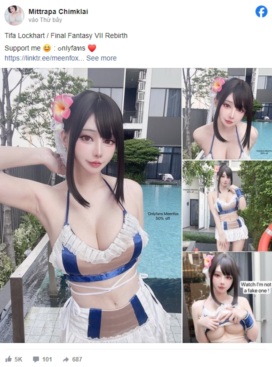 Chiêm ngưỡng phiên bản cosplay Tifa "bỏng mắt" được thực hiện bởi hotgirl Minfox tunglv 06 03 2024 09 34