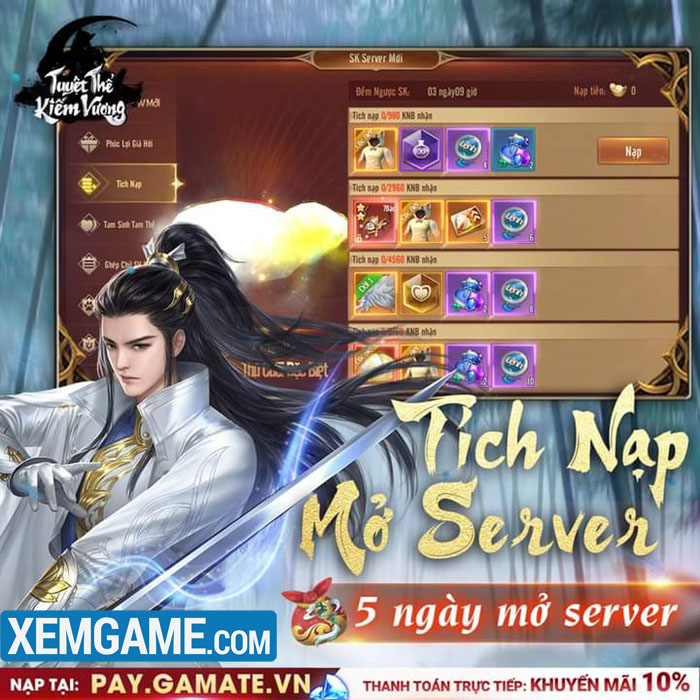 Những gói nạp giá siêu hời mà tân thủ Tuyệt Thế Kiếm Vương phải biết tuyet the kiem vuong 21 7 5