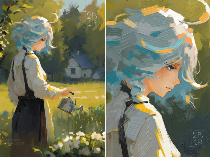 Phác họa nhân vật thành tranh sơn dầu, họa sĩ nhận về “cơn mưa” lời khen từ cộng đồng Genshin - Ảnh 3.