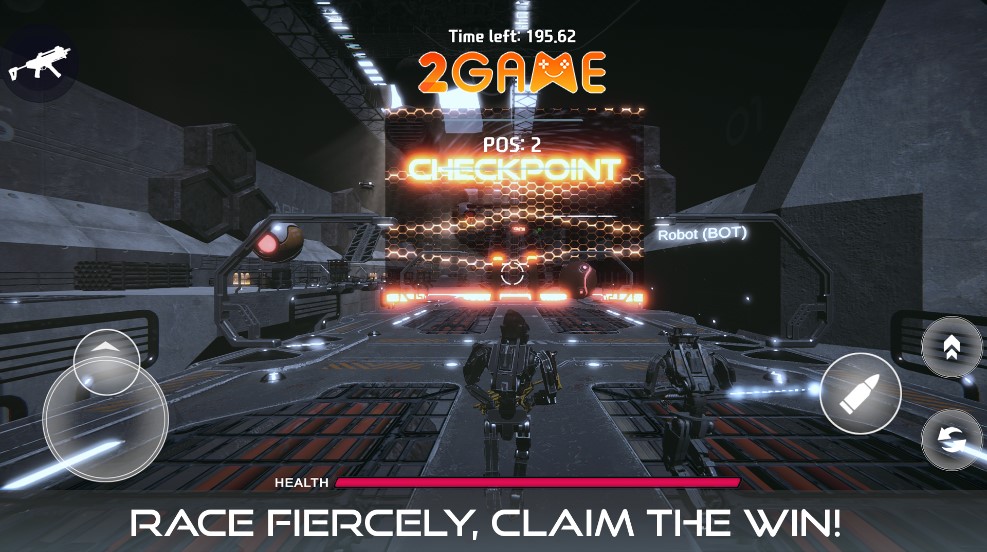 Unknown Descent Mobile là phiên bản robot hành động bắn súng Fall Guys