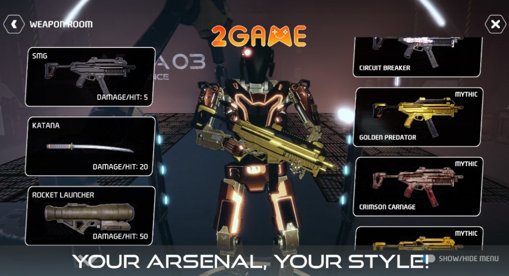 Tạo nên robot của riêng mình trong Unknown Descent Mobile