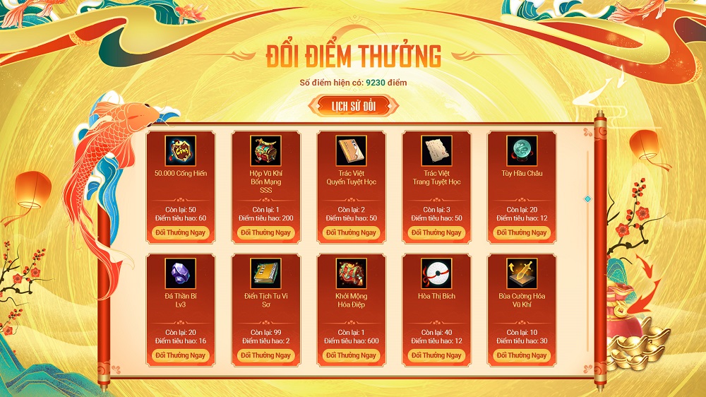 Cá Chép Vượt Vũ Môn: Thử thách “đạp gió rẽ sóng” nhận quà cực hấp dẫn dành cho game thủ dòng Võ Lâm Truyền Kỳ mùa Tết vltk 5