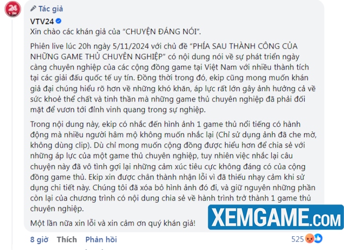 VTV gây tranh cãi khi đăng ảnh nhạy cảm của Faker, phải nhanh chóng xin lỗi fans vtv24 dang anh faker 1