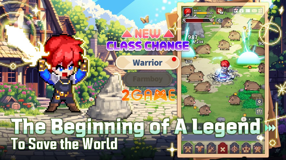 warrior-raid-1 Bắt đầu hành trình phiêu lưu cùng Red trong game Warrior Raid: Idle RPG