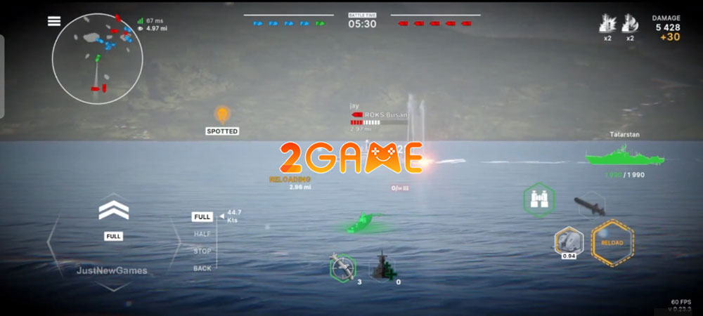 Khung cảnh hấp dẫn của game hành động Warships Mobile 2 Khung cảnh hấp dẫn của game hành động Warships Mobile 2