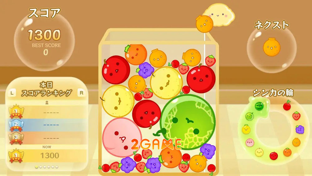 Lối chơi quen thuộc của game casual Watermelon Game Lối chơi quen thuộc của game casual Watermelon Game