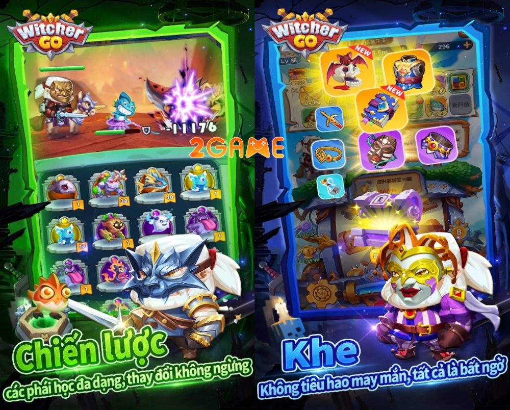 Lối chơi đơn giản và lôi cuốn của game Witcher GO: Coin&Idle RPG