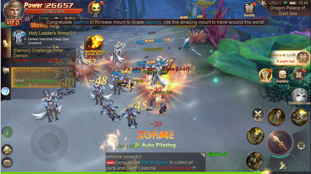 Người chơi đánh quái trong game MMORPG 3D Wukong M: To The West Người chơi đánh quái trong game MMORPG 3D Wukong M: To The West