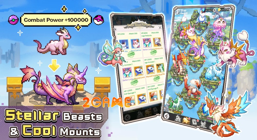 Thu thập thú cưng và thú cưỡi trong game Zero to Hero Pixel Saga