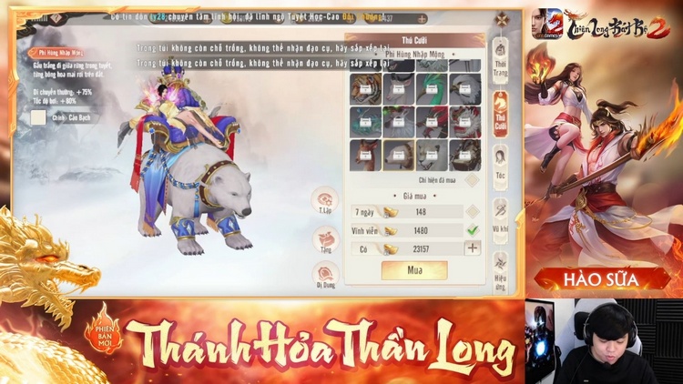 Loạt streamer “phá đảo thế giới ảo” Thiên Long Bát Bộ 2 VNG với Phiên bản mới Thánh Hỏa Thần Long zgdsqwd