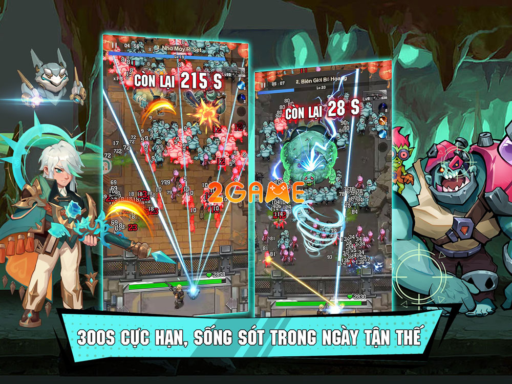 Lối chơi màn hình dọc của game Zombies Boom