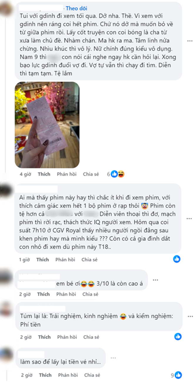 Phim Việt chiếm top 1 phòng vé bị chê khắp MXH, netizen than trời “làm sao để lấy lại tiền vé?”- Ảnh 5. Phim Việt chiếm top 1 phòng vé bị chê khắp MXH, netizen than trời “làm sao để lấy lại tiền vé?”- Ảnh 5.