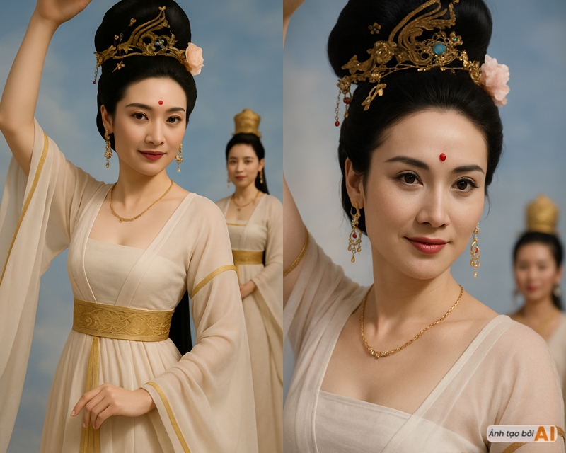 Nhan sắc thật của Hằng Nga được phục dựng nhờ AI, cả châu Á chỉ duy nhất 1 người đúng chuẩn “xé cổ tích bước ra”- Ảnh 2.