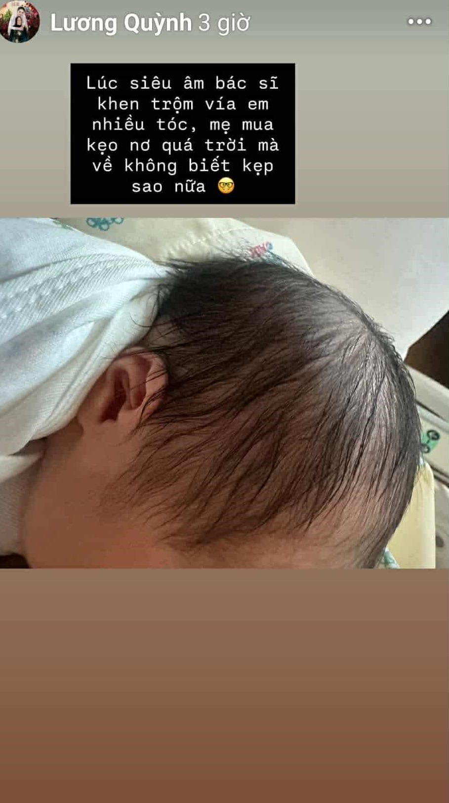 Quỳnh Lương khoe con gái vừa đầy tháng, dân tình nhận xét