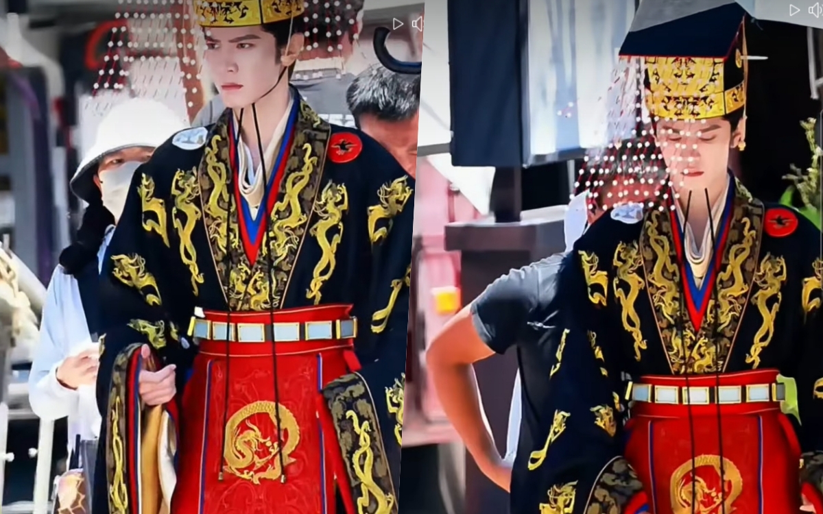 Chưa thấy hoàng đế nào cỡ này: Khoác long bào như mặc hàng Taobao giá rẻ, visual trời ban cũng vô phương cứu chữa!- Ảnh 3. Chưa thấy hoàng đế nào cỡ này: Khoác long bào như mặc hàng Taobao giá rẻ, visual trời ban cũng vô phương cứu chữa!- Ảnh 3.