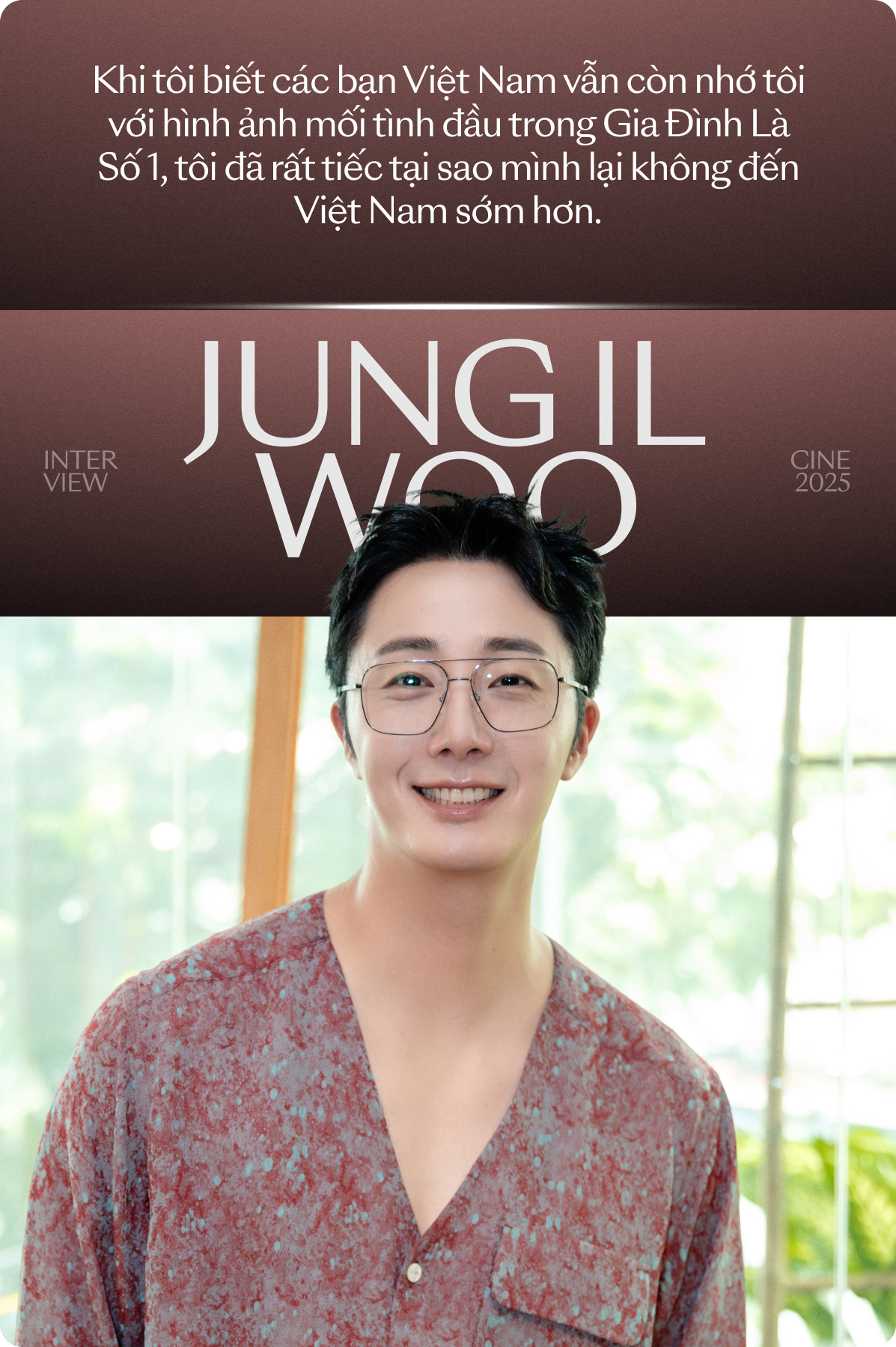 Jung Il Woo: Tôi muốn đóng cùng Trấn Thành trong một bộ phim Jung Il Woo: Tôi muốn đóng cùng Trấn Thành trong một bộ phim